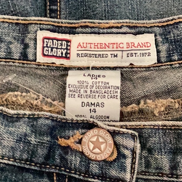 🦋NWOT Faded Glory Just So Fun Size 14 Denim Skirt Wardrobe Closet Must Have 🦋 - Picture 10 of 10